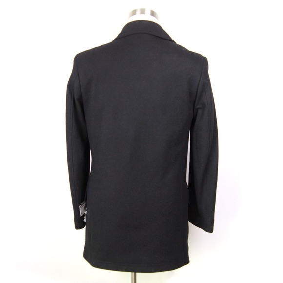 Michael Kors Mens Classic fit Double Breasted Peacoat Coat 48R Black E121842 - Picture 5 of 14